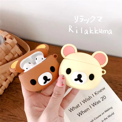 Cute Cartoon Bear 3D Bouncing Rabbit Silicone Protector Case for Apple Airpods Pro 2 2022 Case for Airpods Pro 3 Case Cute Case